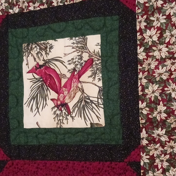 Handmade Cardinal Stitch Quilt Wall Display - Picture 13 of 13